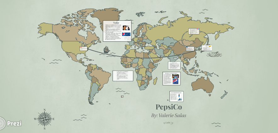 Picture of world map on prezi